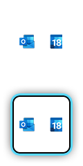 Outlook とカレンダーのロゴ。