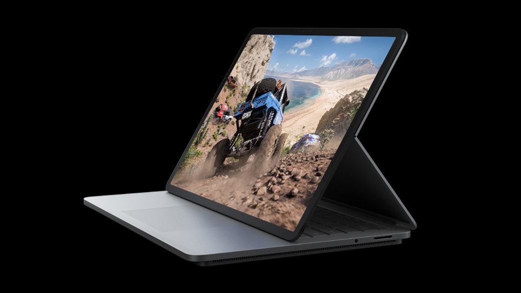 ภาพระยะใกล้ของพอร์ตต่าง ๆ ของ Surface Laptop Studio