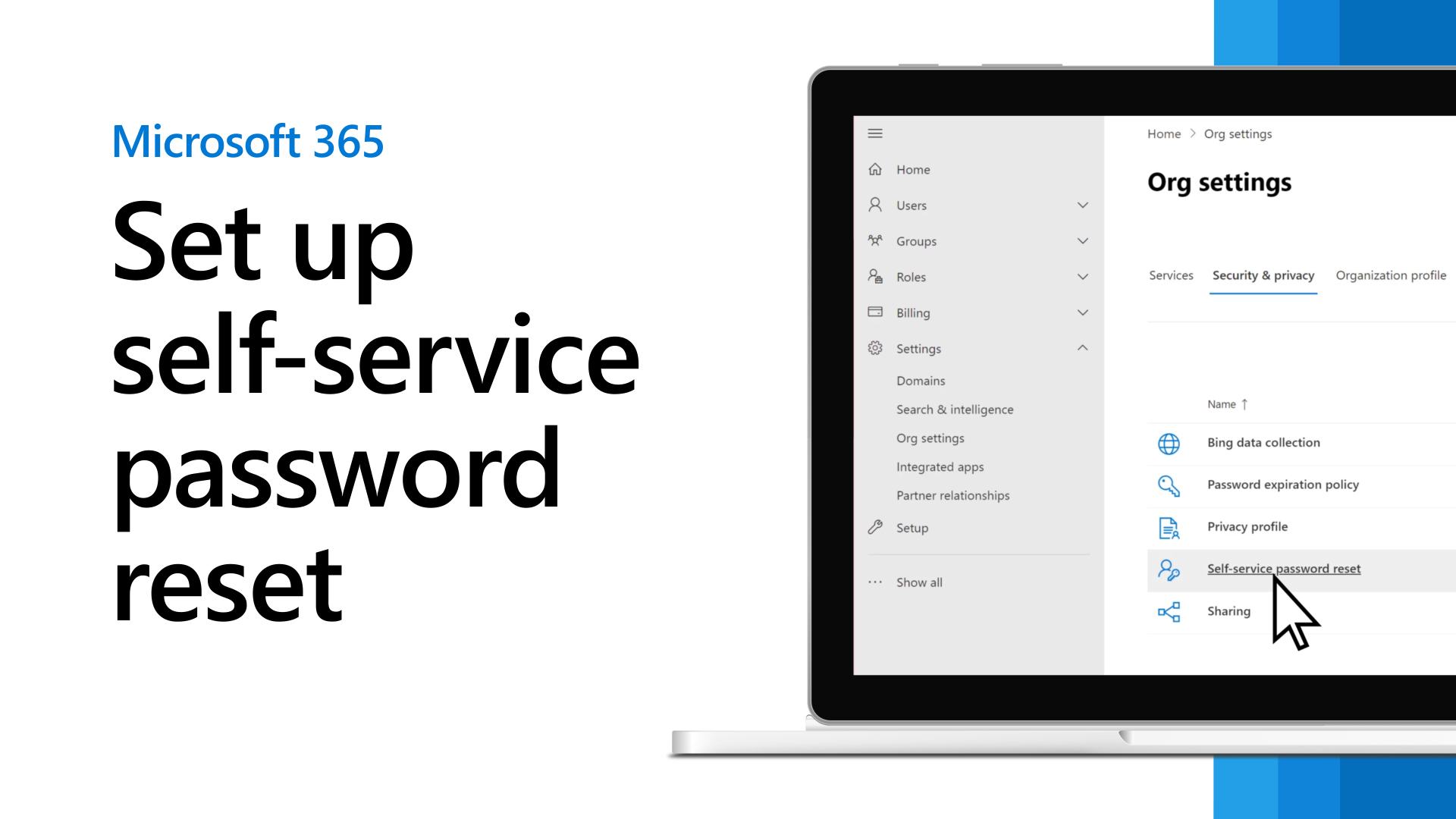 Let users reset their own passwords - Microsoft 365 admin | Microsoft Learn