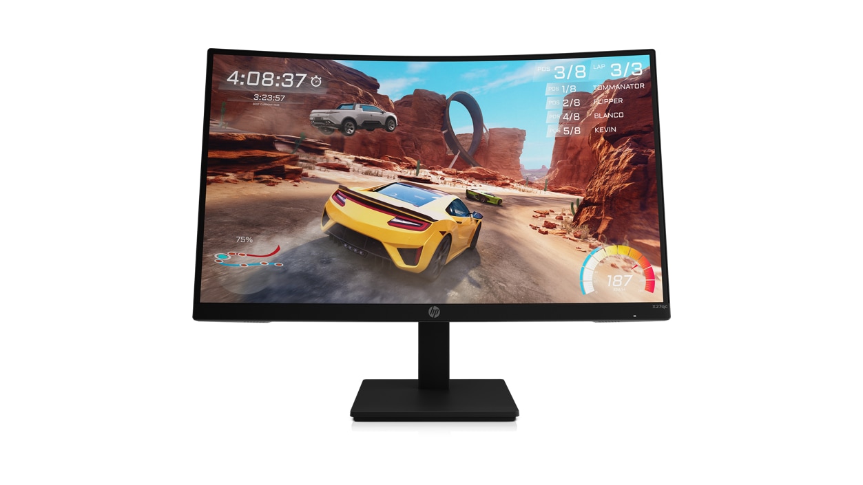 H P X 27 q c Curved Monitor Front.