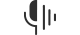 A noise-reducing microphone icon