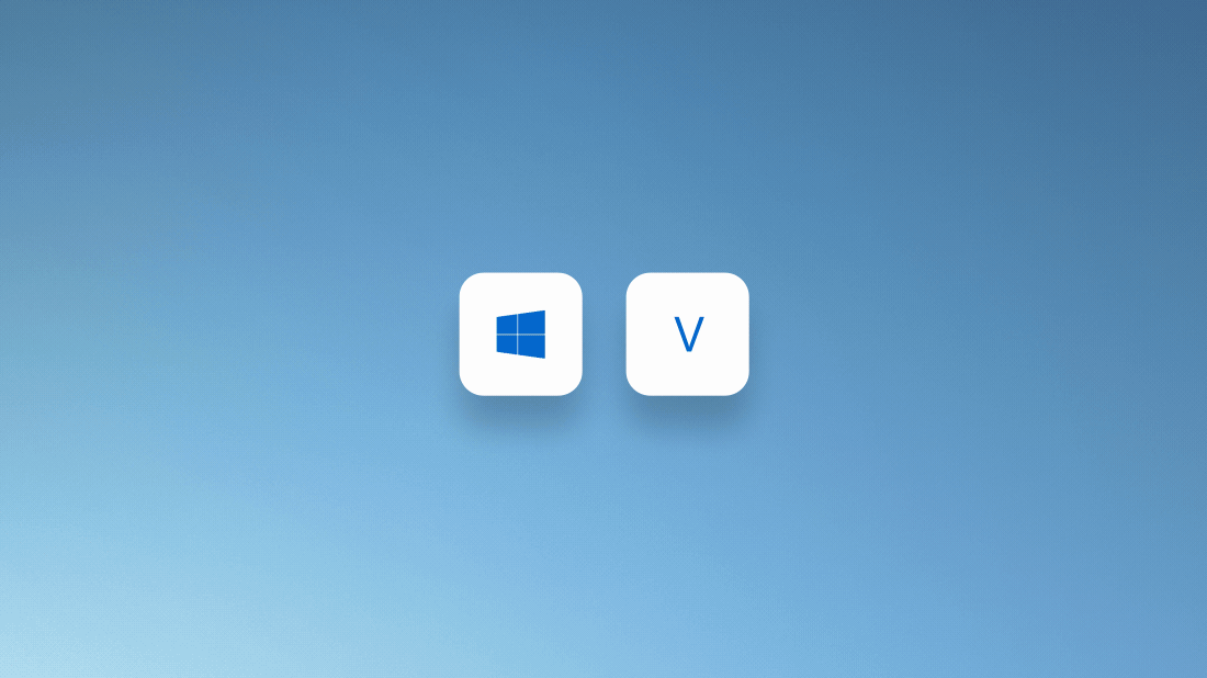 Windows 11-skærm med Udklipsholder-vindue åben