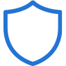 Um ícone de escudo representando a segurança