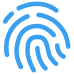 Een pictogram van een duimafdruk die identiteitsbescherming voorstelt