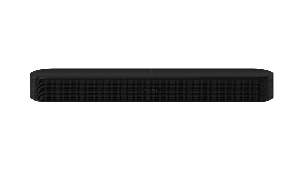 A Sonos Beam Gen 2 in black.
