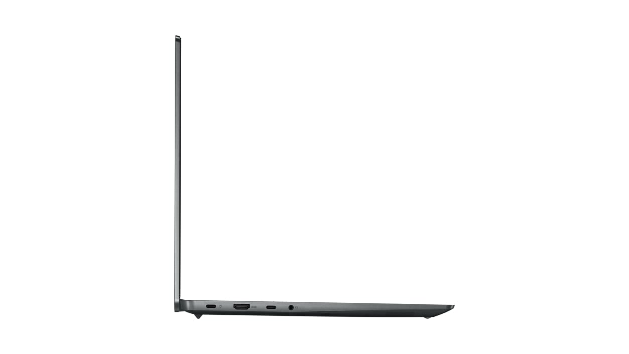 Side profile of the Lenovo IdeaPad 5 Pro Laptop facing right.