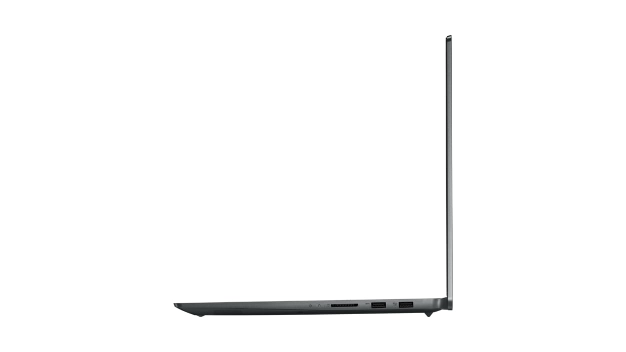Side profile of the Lenovo IdeaPad 5 Pro Laptop facing left.