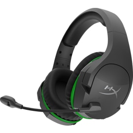 A Hyper X Cloud X Stinger Core Wireless Gaming Headset for Xbox Series X, S and Xbox One facing left.