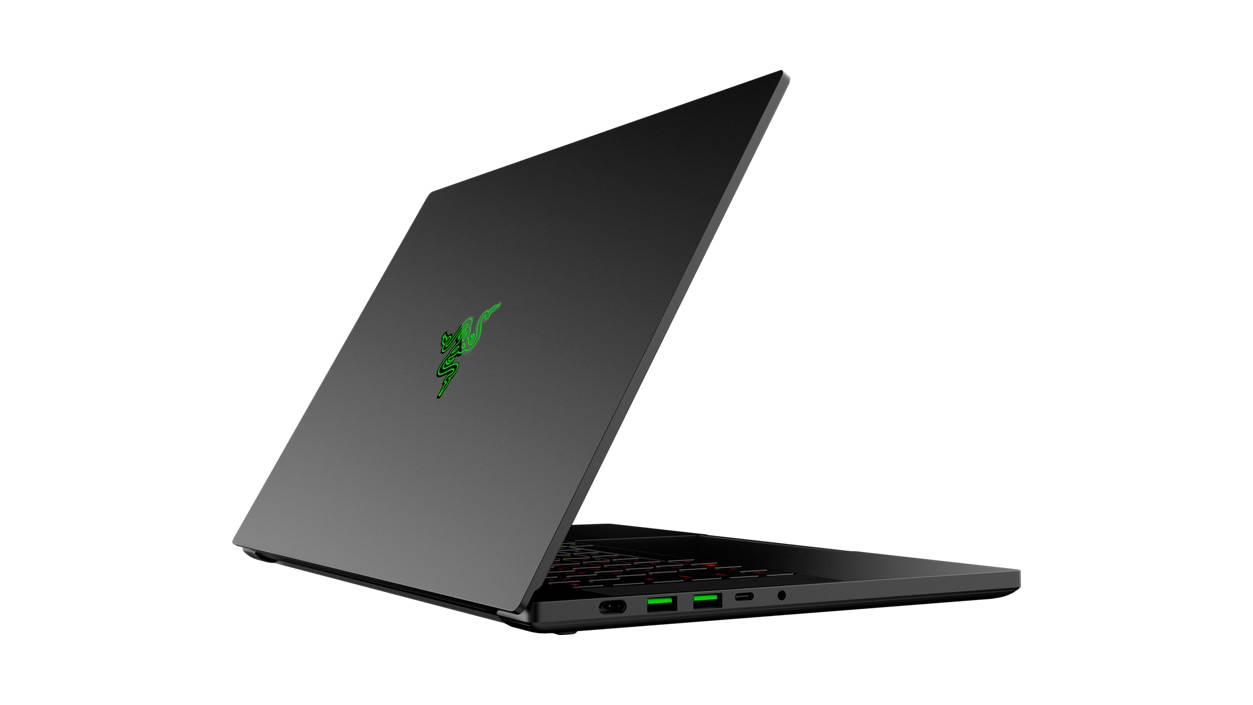 Rear view of the Razer Blade 15 Advanced Gaming Laptop.