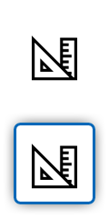 Mérnöki szögmérőt ábrázoló ikon