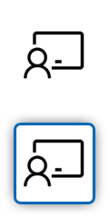 Icône représentant un utilisateur devant un appareil Surface Hub