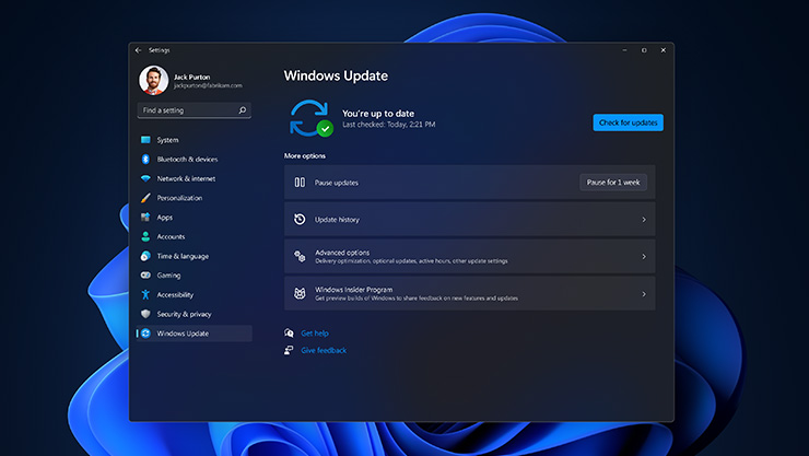 Windows 11 の Windows Update のスクリーンショット