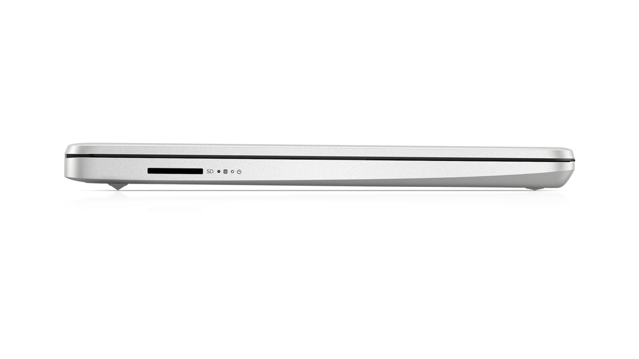 Right side view of an H P 14-f q 0039 m s 14-inch laptop.