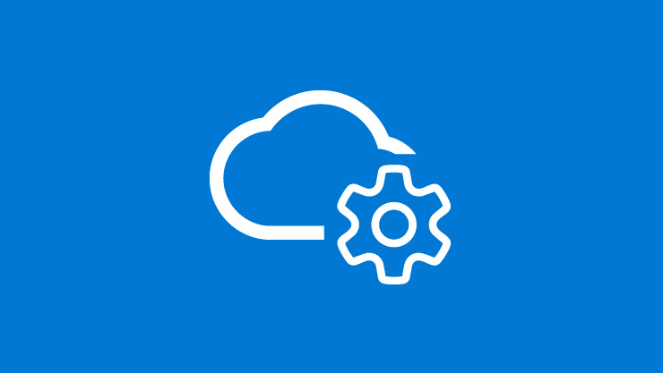 An icon displaying a cloud and a settings gear