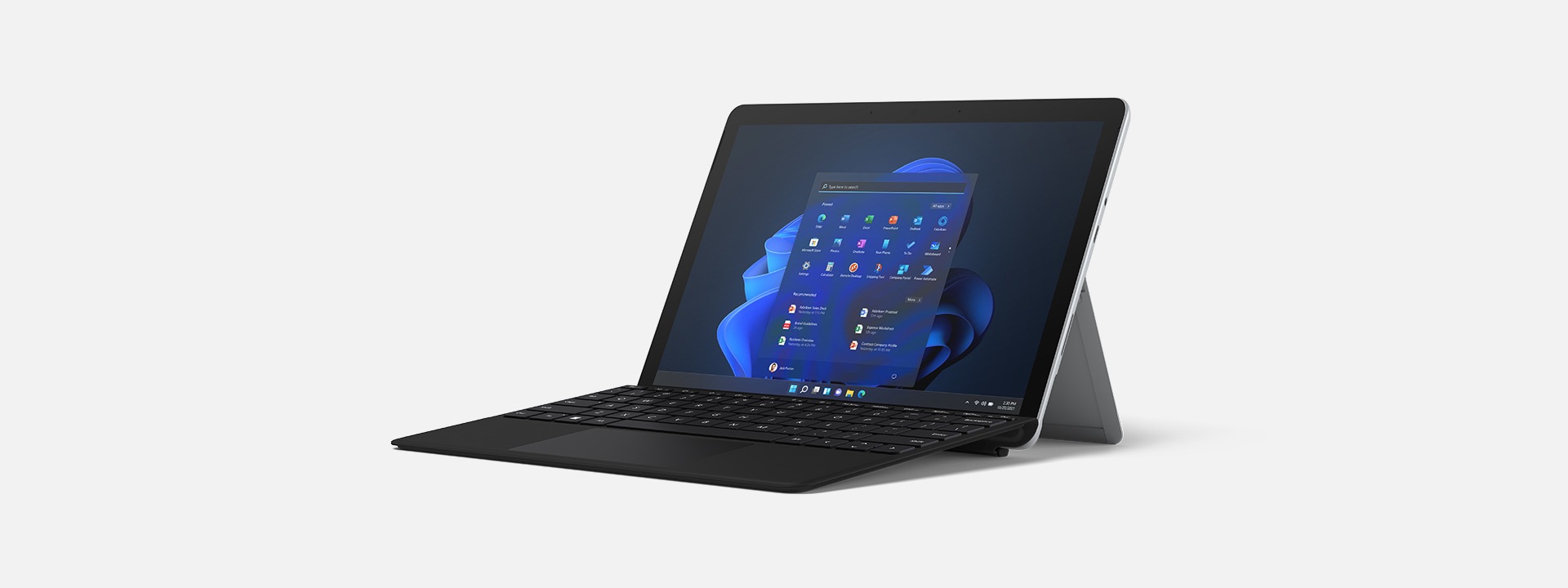 Wygenerowany cyfrowo obraz urządzenia Surface Go 3