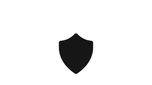 Um ícone de escudo para proteção do usuário e dos dados.