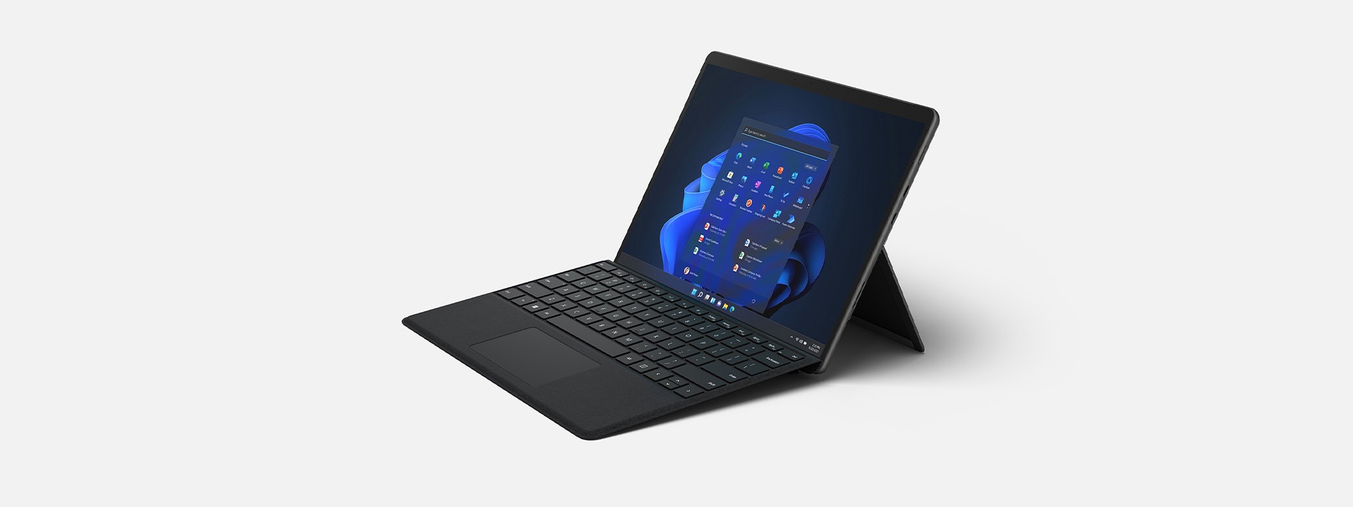 Render of Surface Pro 8 featuring Windows 11 screen