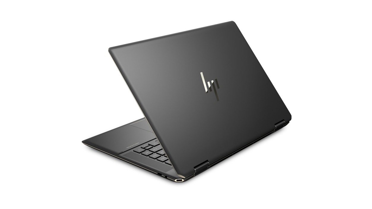 Rear view of the H P Spectre x360 laptop.