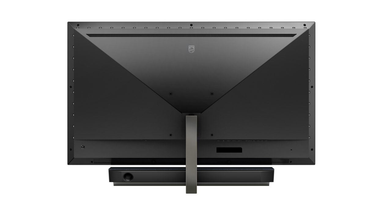 Vue arrière d’un écran 55 po 4K HDR Philips Momentum conçu pour Xbox.