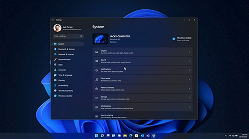 A screenshot of the remote desktop feature in Windows 11