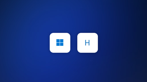 Das Windows-Logo neben dem Buchstaben H
