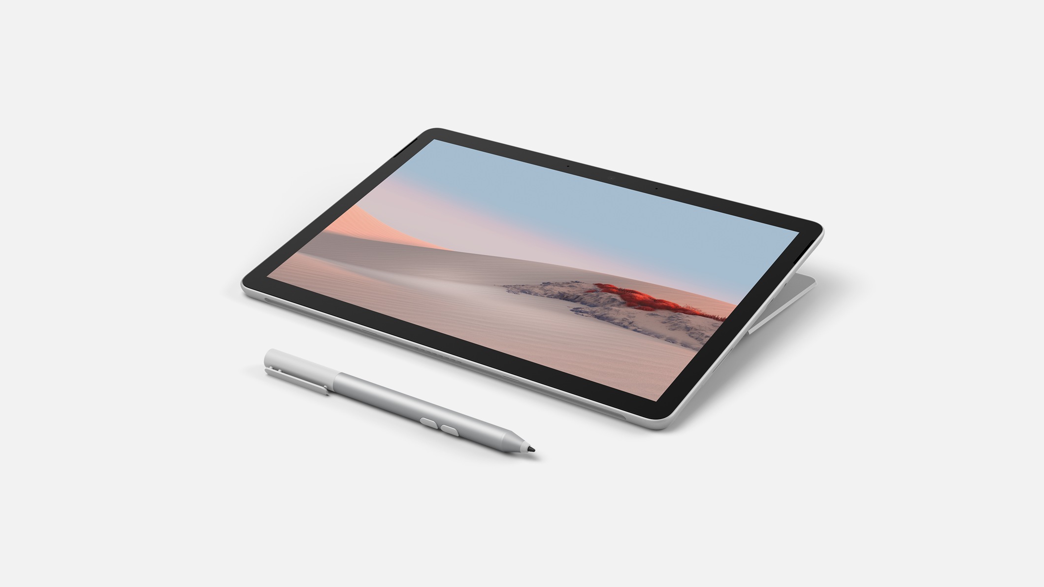 Microsoft Business Pen à côté d’une Surface Go.