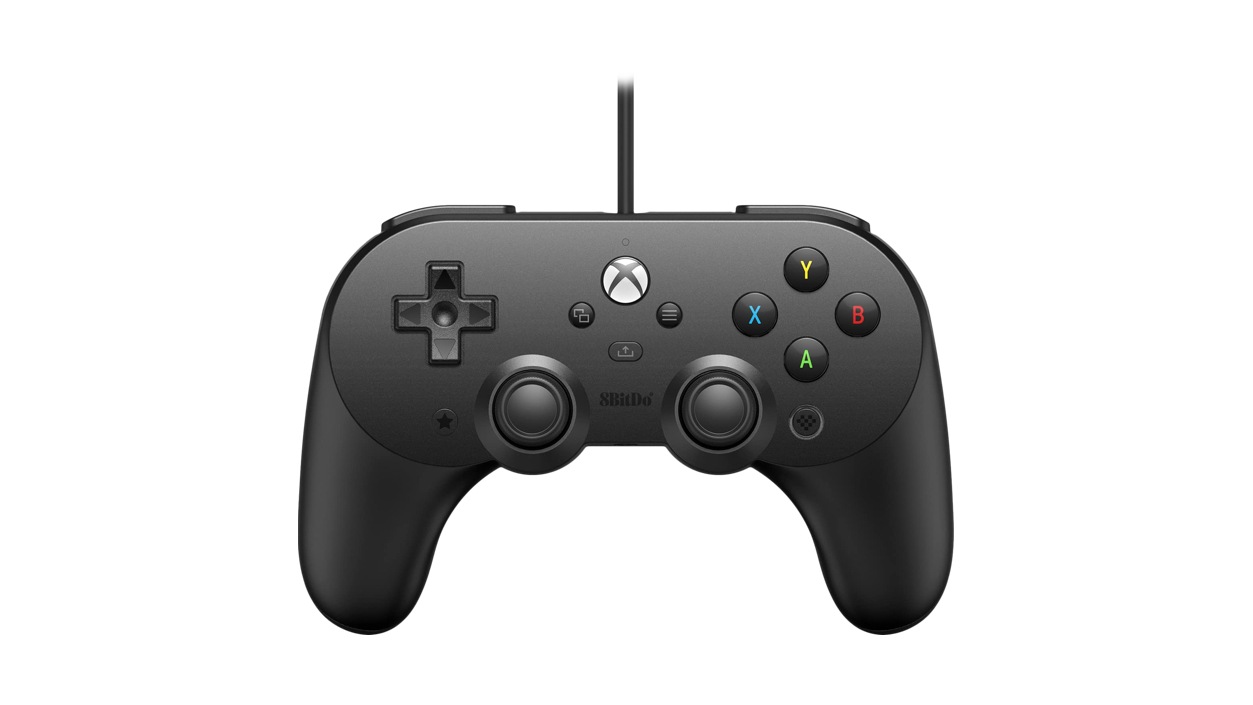 Front view of the 8 bit Do Pro 2 Wired Controller for Xbox in Black.