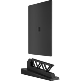 Brydge Vertical Dock in Black for 15 inch Surface Laptop 3 and 4 facing right.