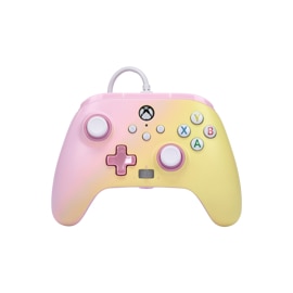 Front view of Pink Lemonade PowerA Enhanced Wired Controller