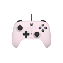 Front view of pink 8BitDo Ultimate Wired Controller