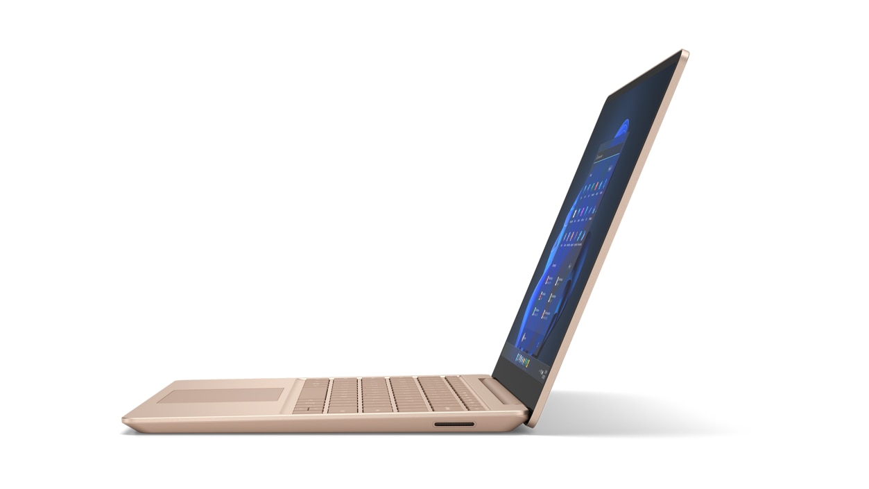 A close-up of Surface Laptop Go 2 for Business In the color Sandstone.