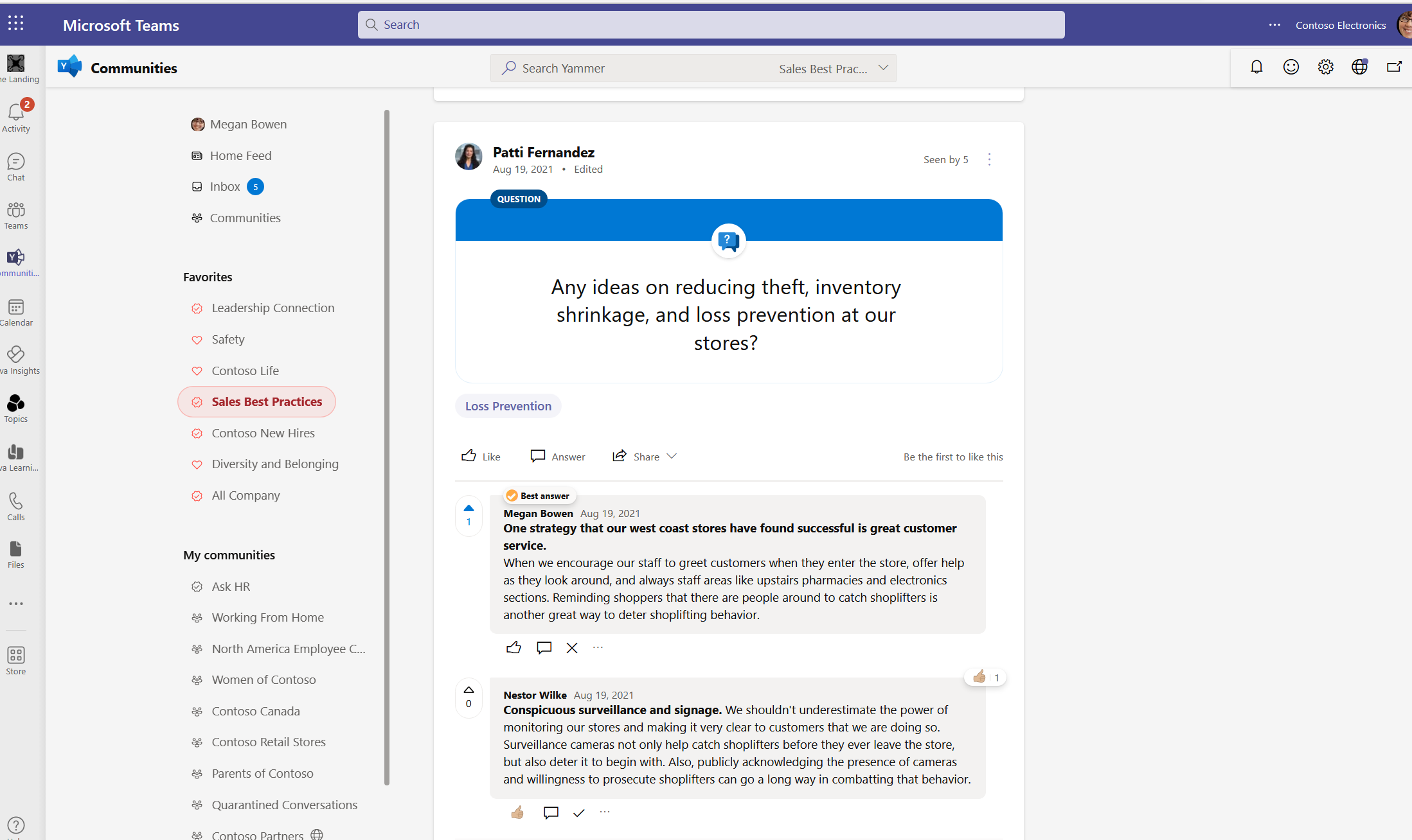 Upvoting results will not appear in Yammer's live event feed or Teams Q&A.