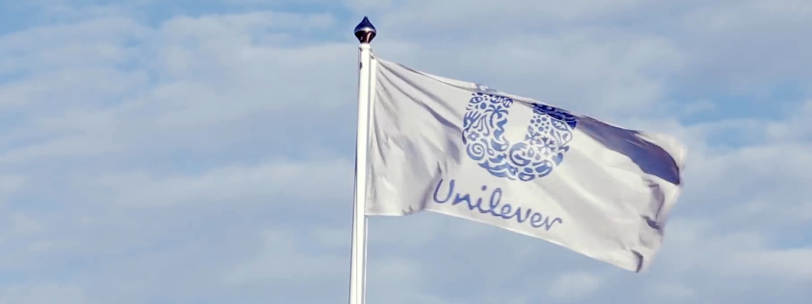 A Unilever flag. 