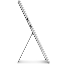 Side view of replacement kickstand attached to a Surface Pro 9 in Platinum.