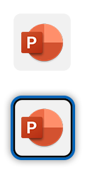 The Microsoft PowerPoint logo.