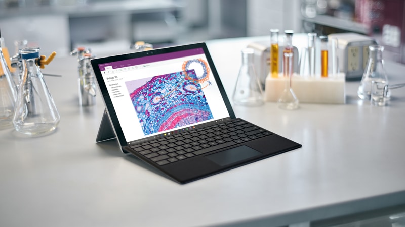 Surface Pro 4 with black type cover