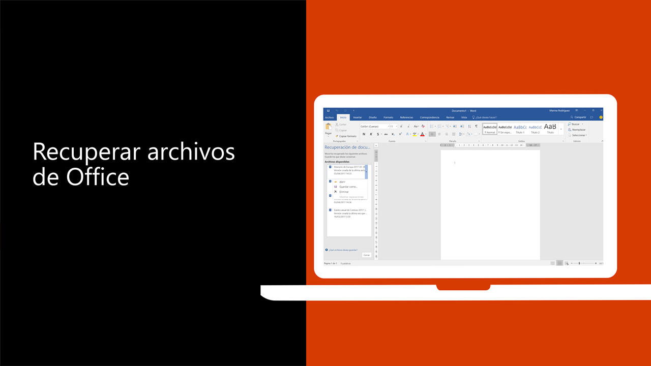 Vídeo: Recuperar archivos de Office - Soporte técnico de Microsoft