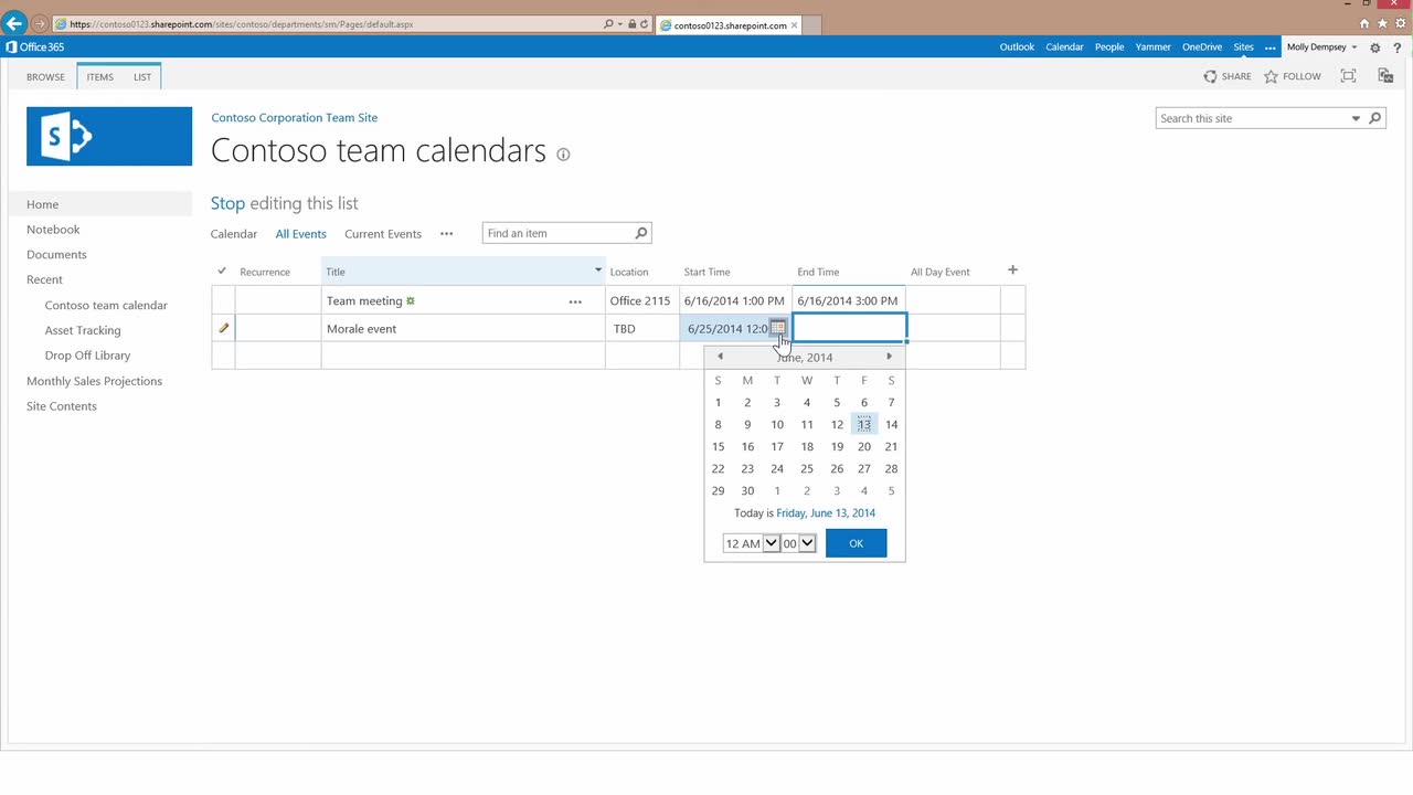 Video: Add events to a shared calendar in Office 365 - Microsoft Support