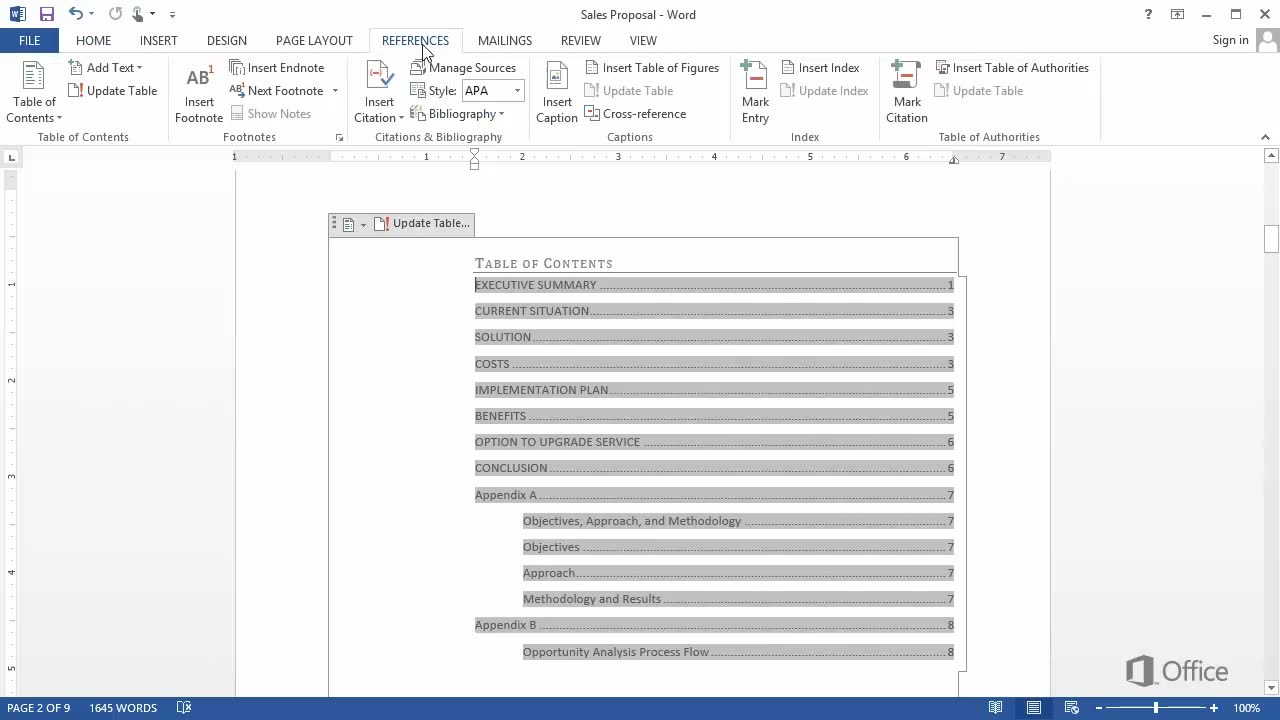 Video: Introduction to Tables of Contents With Microsoft Word Table Of Contents Template