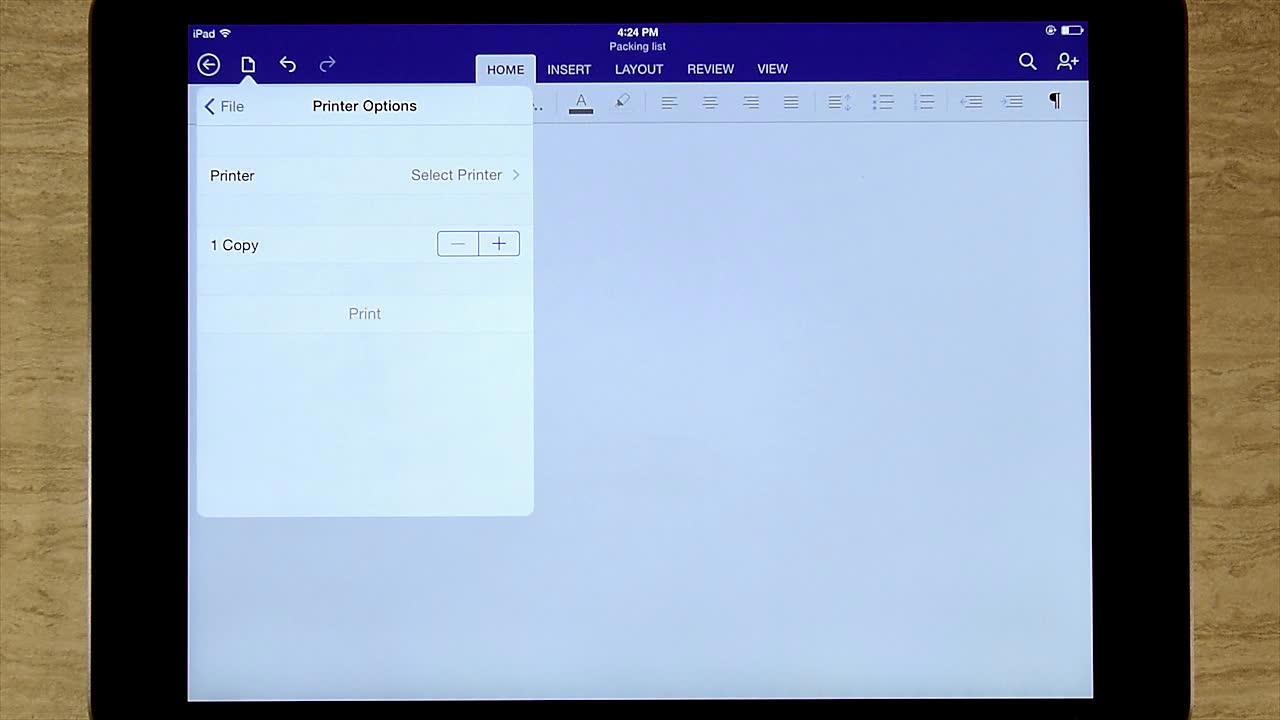 Bevidst Læge Sorg Video: How to print in Word for iPad - Microsoft Support