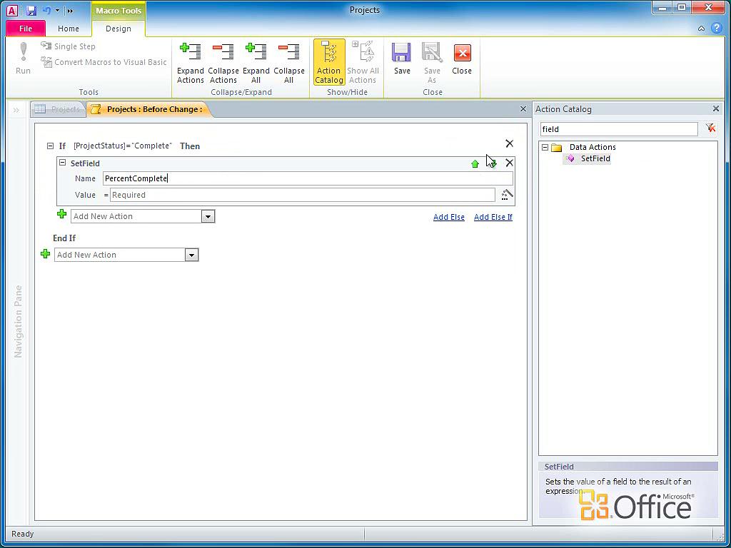 Video: Create a data macro Throughout Small Business Access Database Template