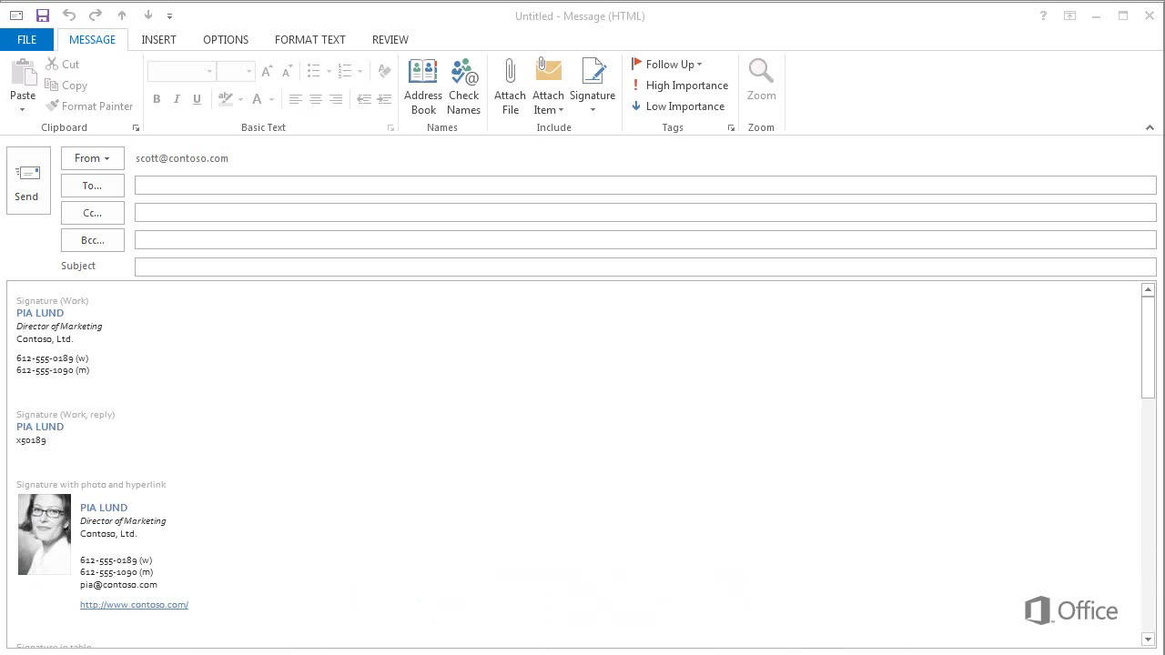 Add an Image to your Outlook Email Signature • Invisible Ink