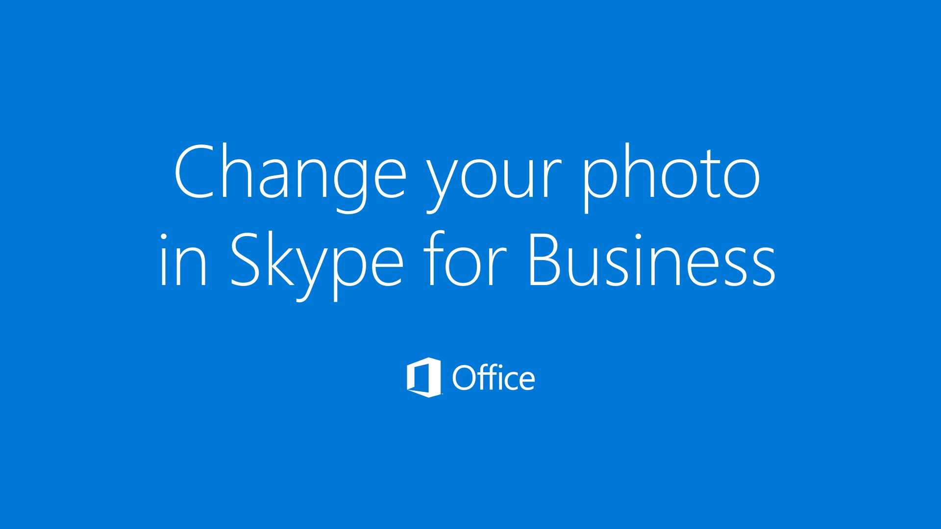 Video: Hinzufügen oder Ändern Ihres Fotos in Skype for Business - Microsoft-Support