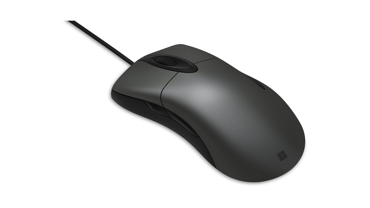 Rear angle view of Microsoft Classic IntelliMouse.