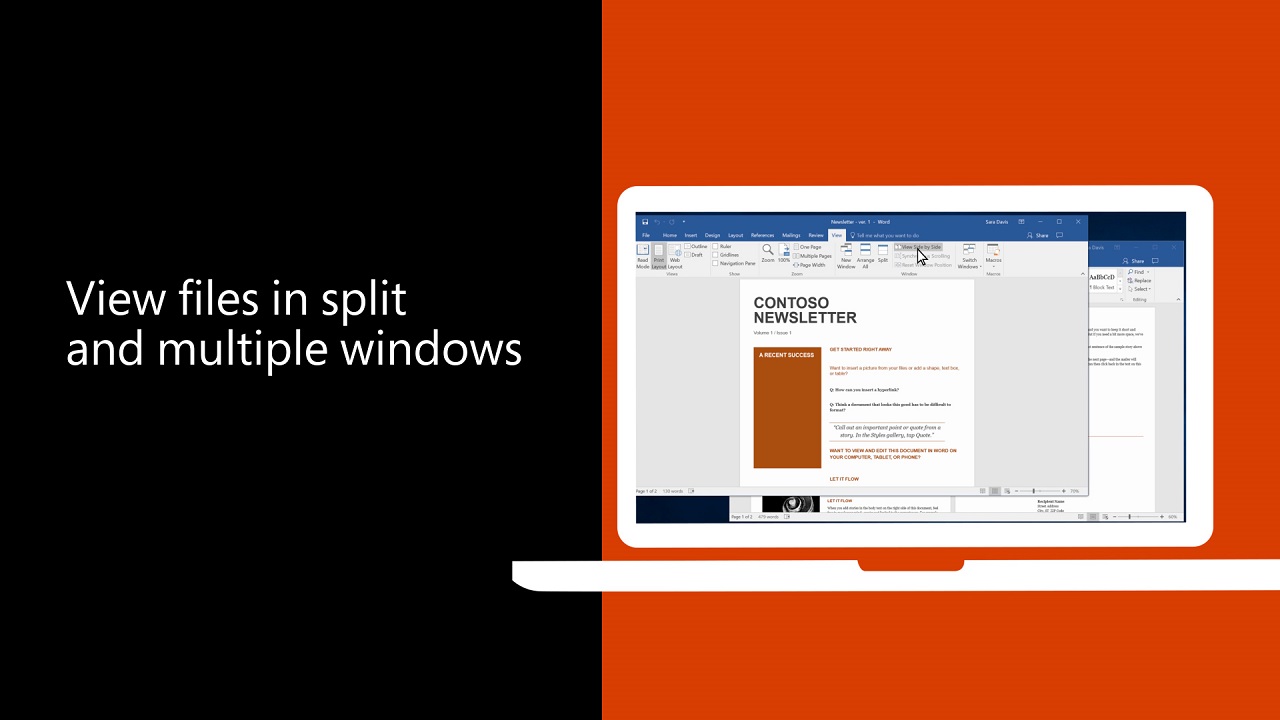 Video: View files in split and multiple windows - Microsoft Support