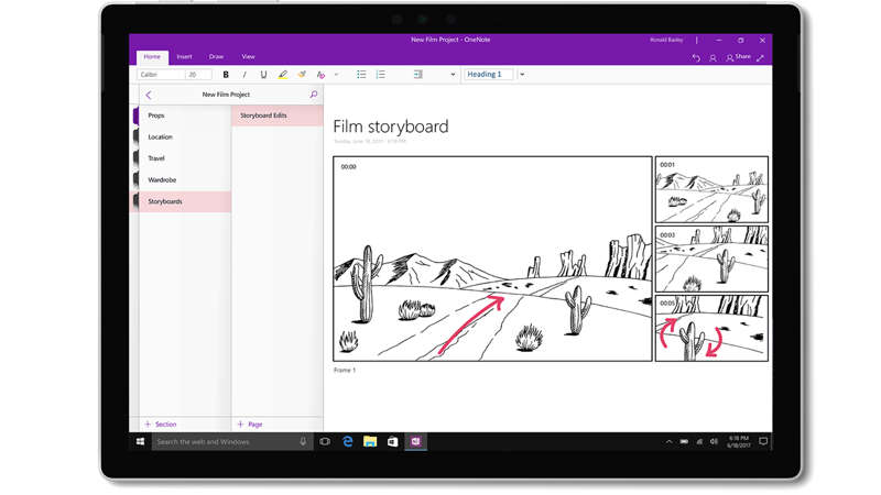 how to use onenote on surface pro 7