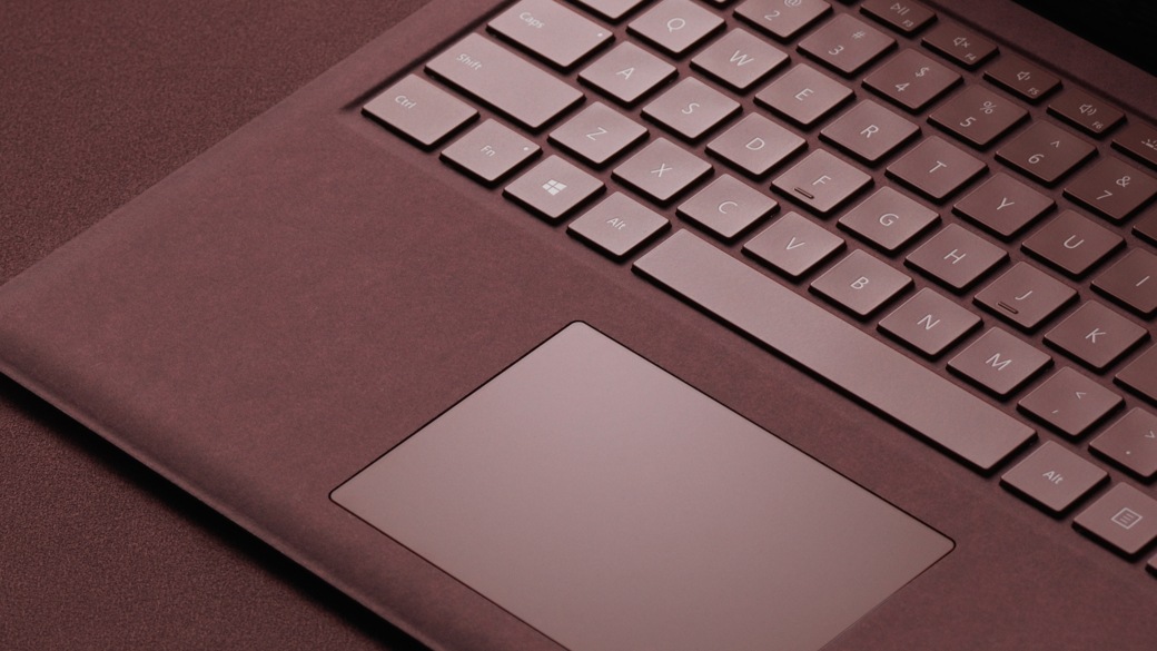 A detailed shot of the Surface Laptop keyboard
