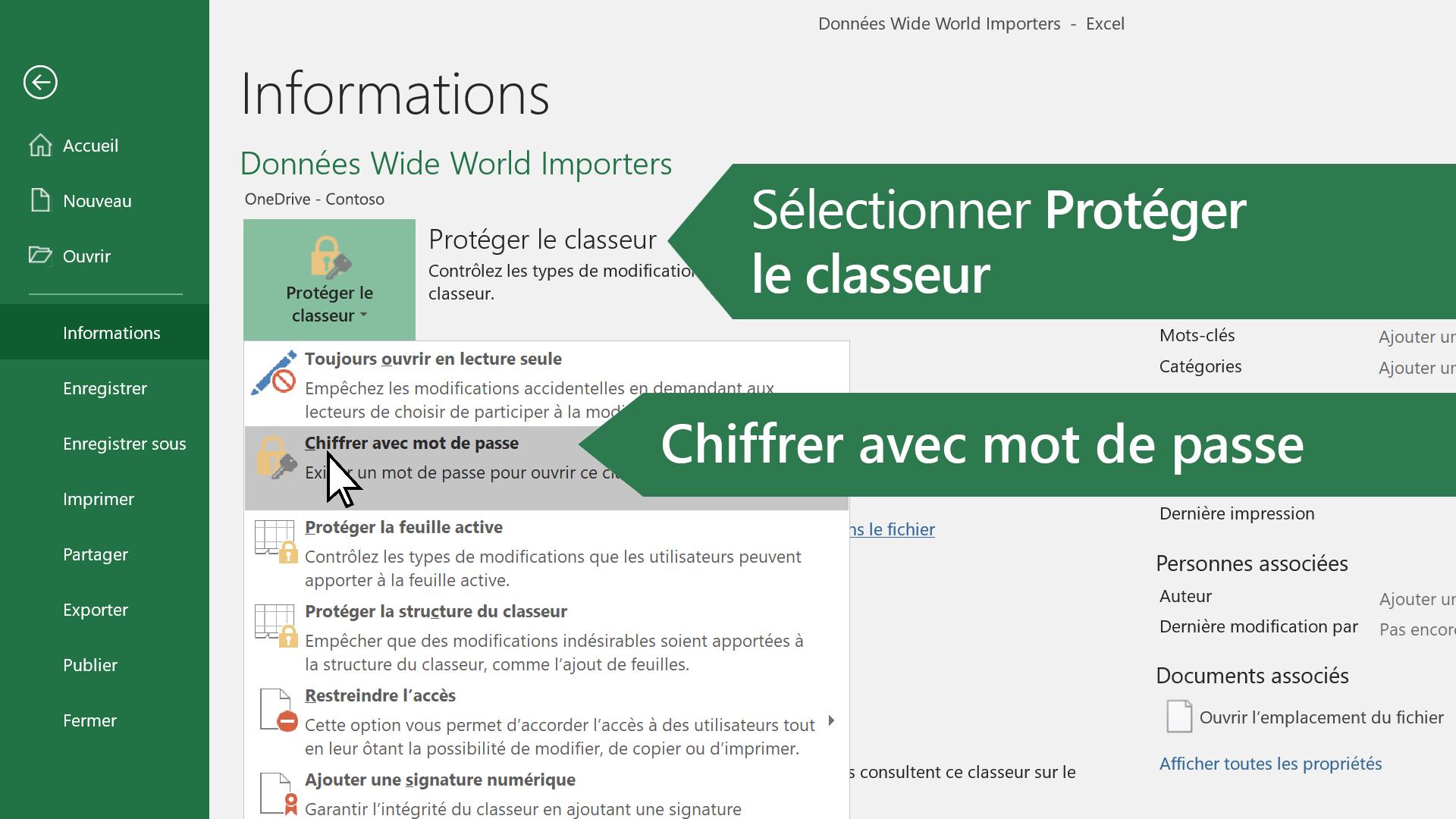 Proteger Un Fichier Excel Support Office