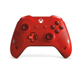 Front view of the Xbox One Wireless Controller Sport Red Special Edition