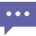 Icon of a rectangular dialog balloon with three dots representing a message being composed.